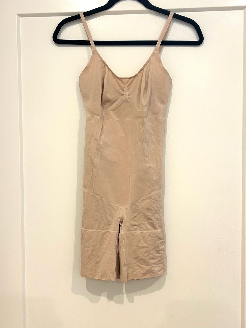 SPANX OnCore Beige One-Piece Bodysuit Firm Control Waist Abdomen Leg L/G